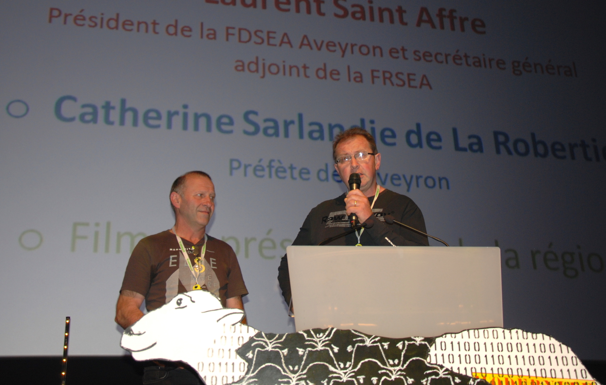 Thierry Agrinier et Jean-François Cazottes (FDSEA Aveyron).